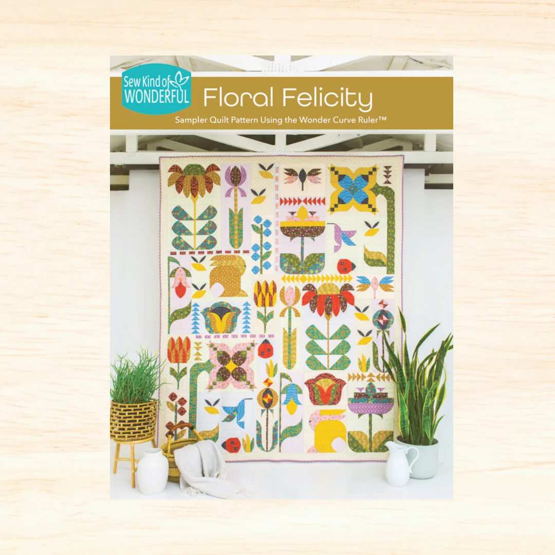 Floral Felicity: Sampler Quilt Pattern Using the Wonder Curve Ruler™