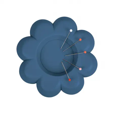 Flower Power Magnetic Pin Holder Denim