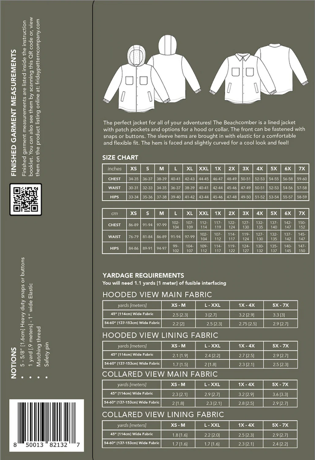 Friday Pattern Company Beachcomber Jacket XS-7X - Image 9