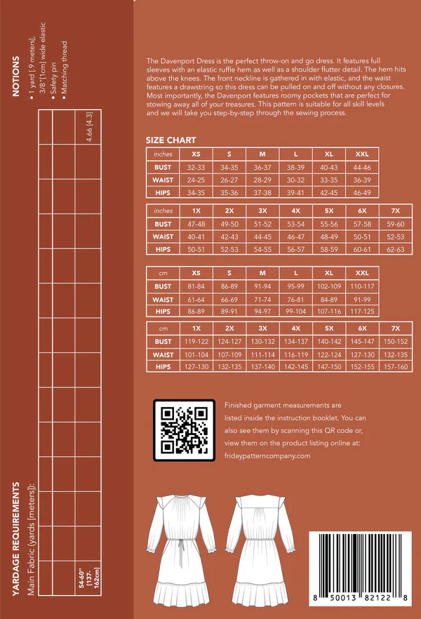 Friday Pattern Company Davenport Dress XS-7X - Image 8