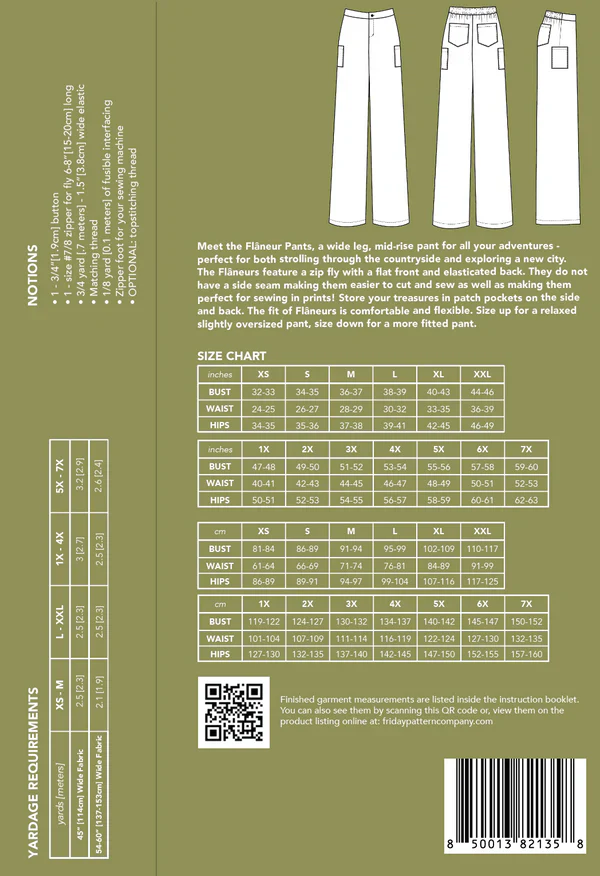Friday Pattern Company Flaneur Pants XS-7X - Image 17