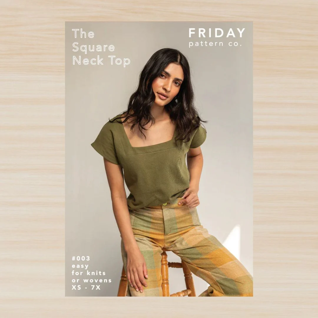 Friday Pattern Company Square Neck Top XS-7X