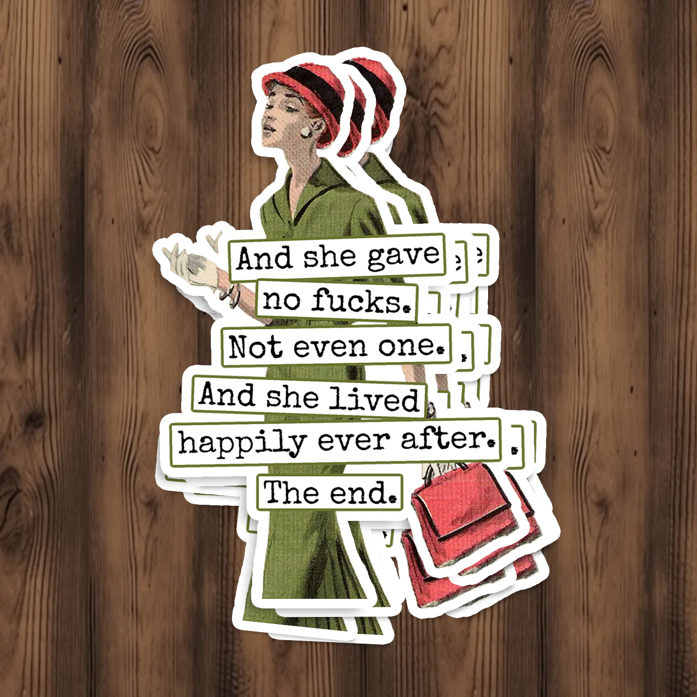 "And She Gave No F&%#s." Sticker