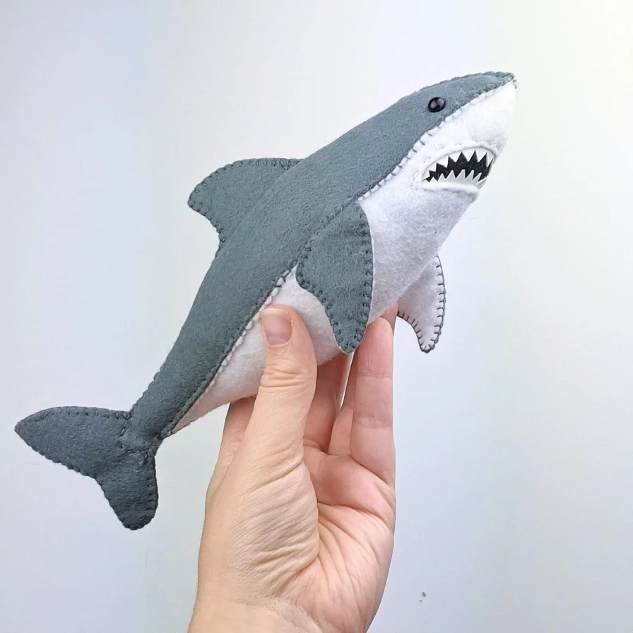 Great White Shark Hand Stitching Felt Kit - Image 3