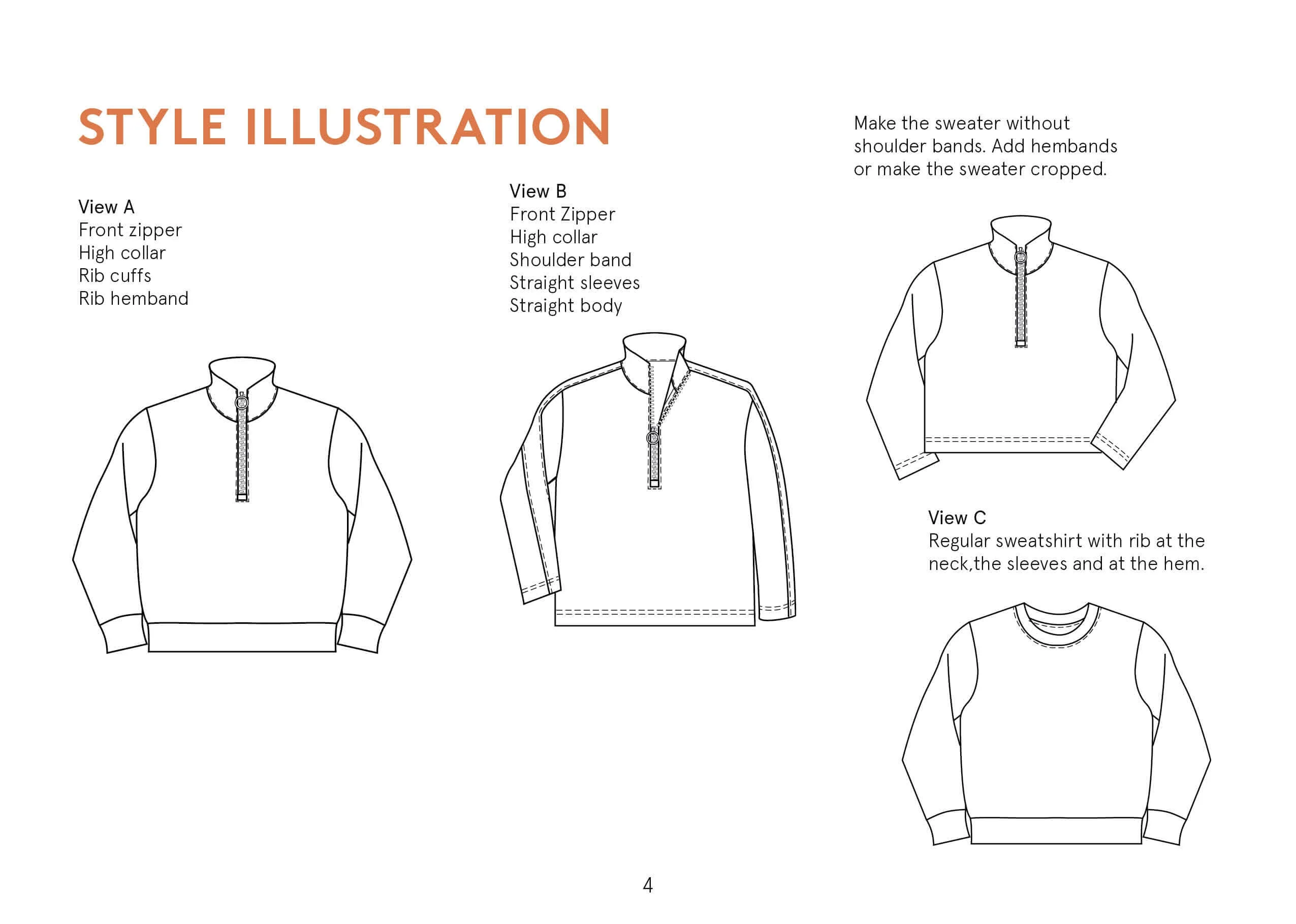Wardrobe By Me Half Zipper Sweater PDF Pattern - Image 5