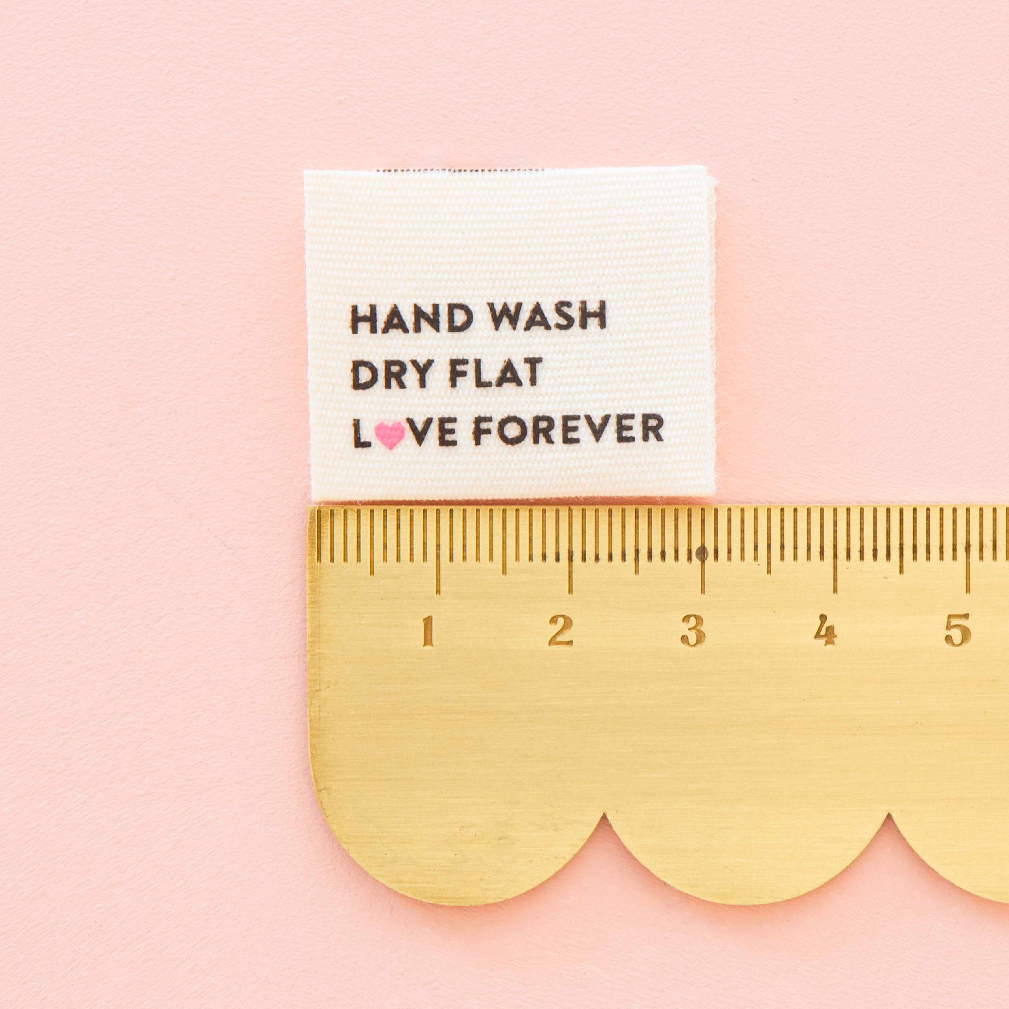 Hand Wash Dry Flat Organic Cotton Knitting and Sewing Labels - Image 3