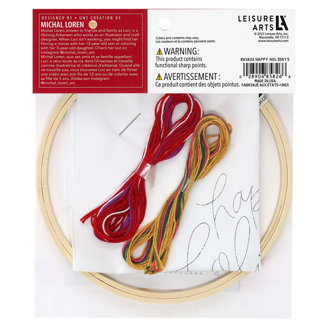 Happy Holidays 6" Embroidery Kit - Image 5