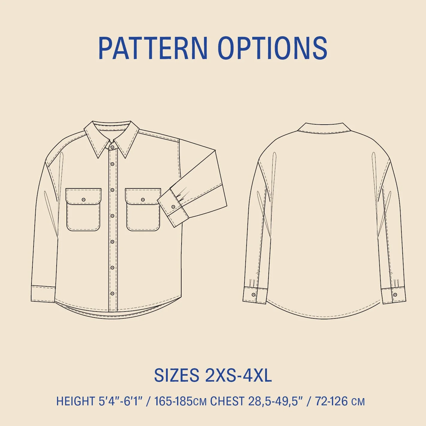 Wardrobe By Me Heavy Shirt - 2XS-4XL - PDF Pattern - Image 2
