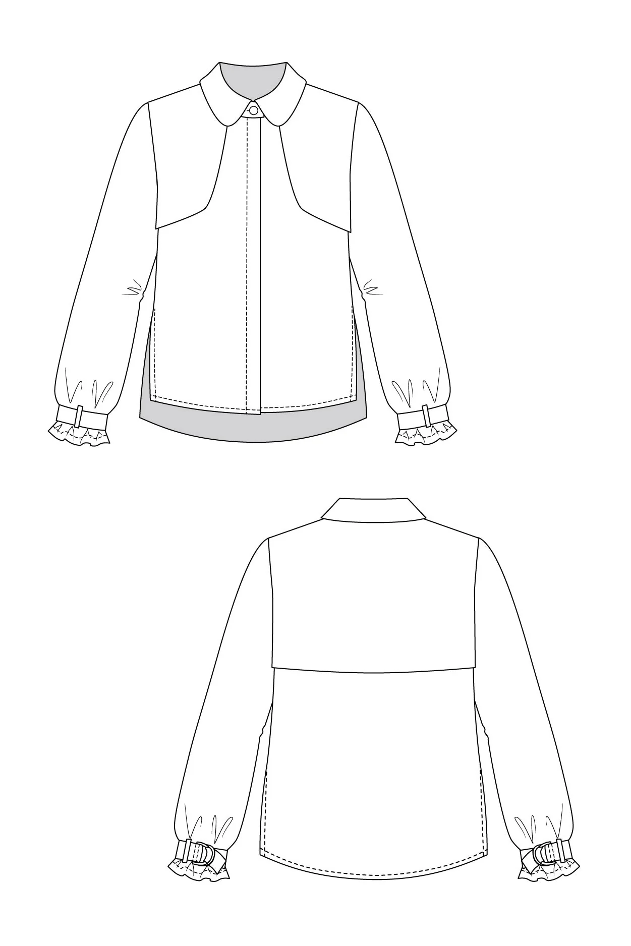 Named Clothing HELMI trench blouse & tunic dress US0-24 - PDF Pattern - Image 12