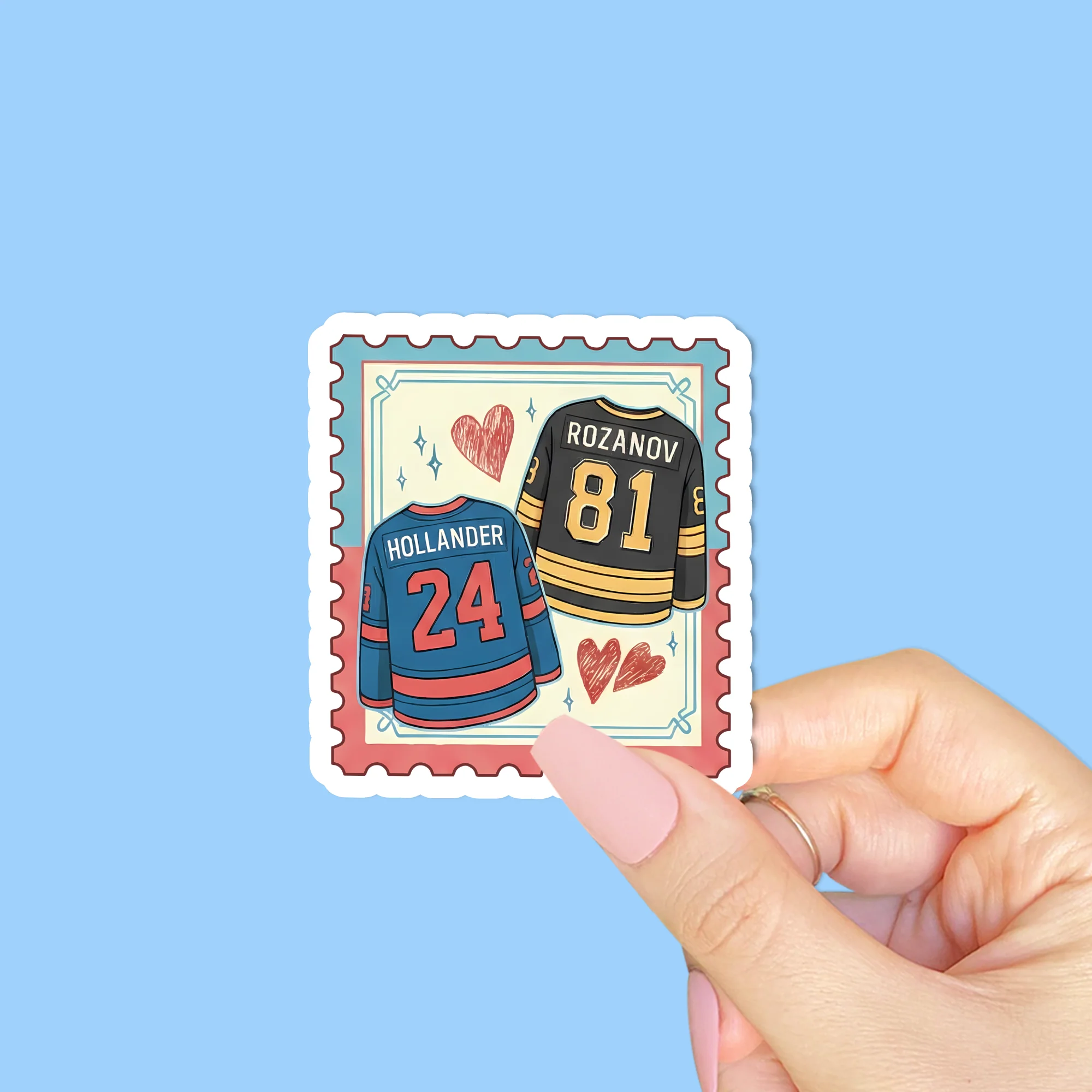 Hockey Stamp Sticker