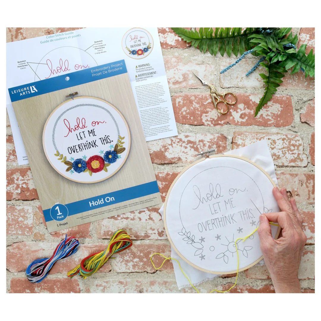 Hold On 8" Embroidery Kit - Image 3