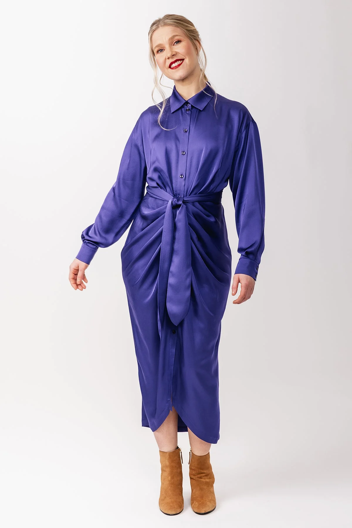 Named Clothing ILTA ruched shirt dress US0-24 - PDF Pattern - Image 2
