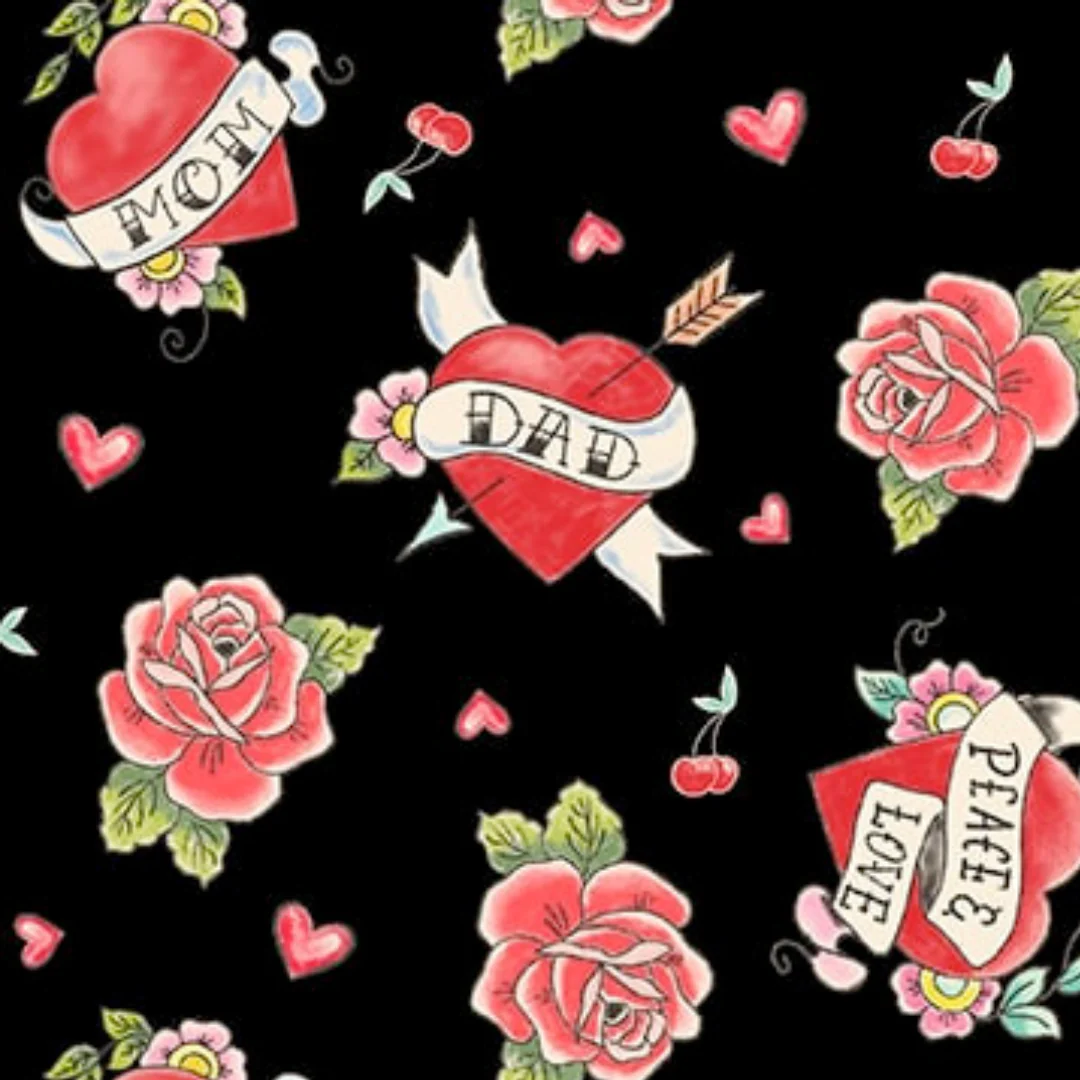 Ink Chronicles Hearts and Roses in Black