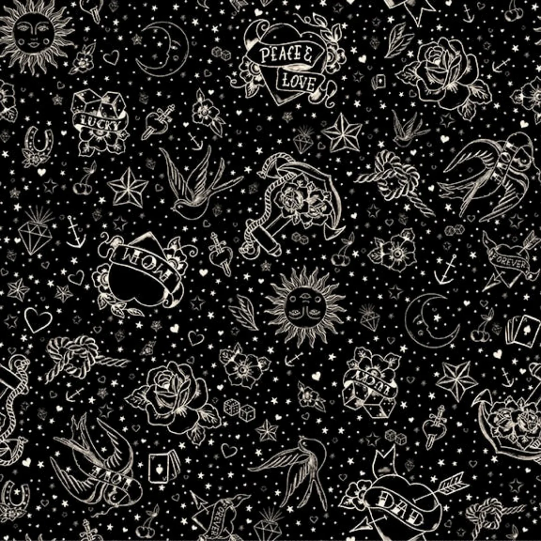 Ink Chronicles Tattoo Line Art in Black
