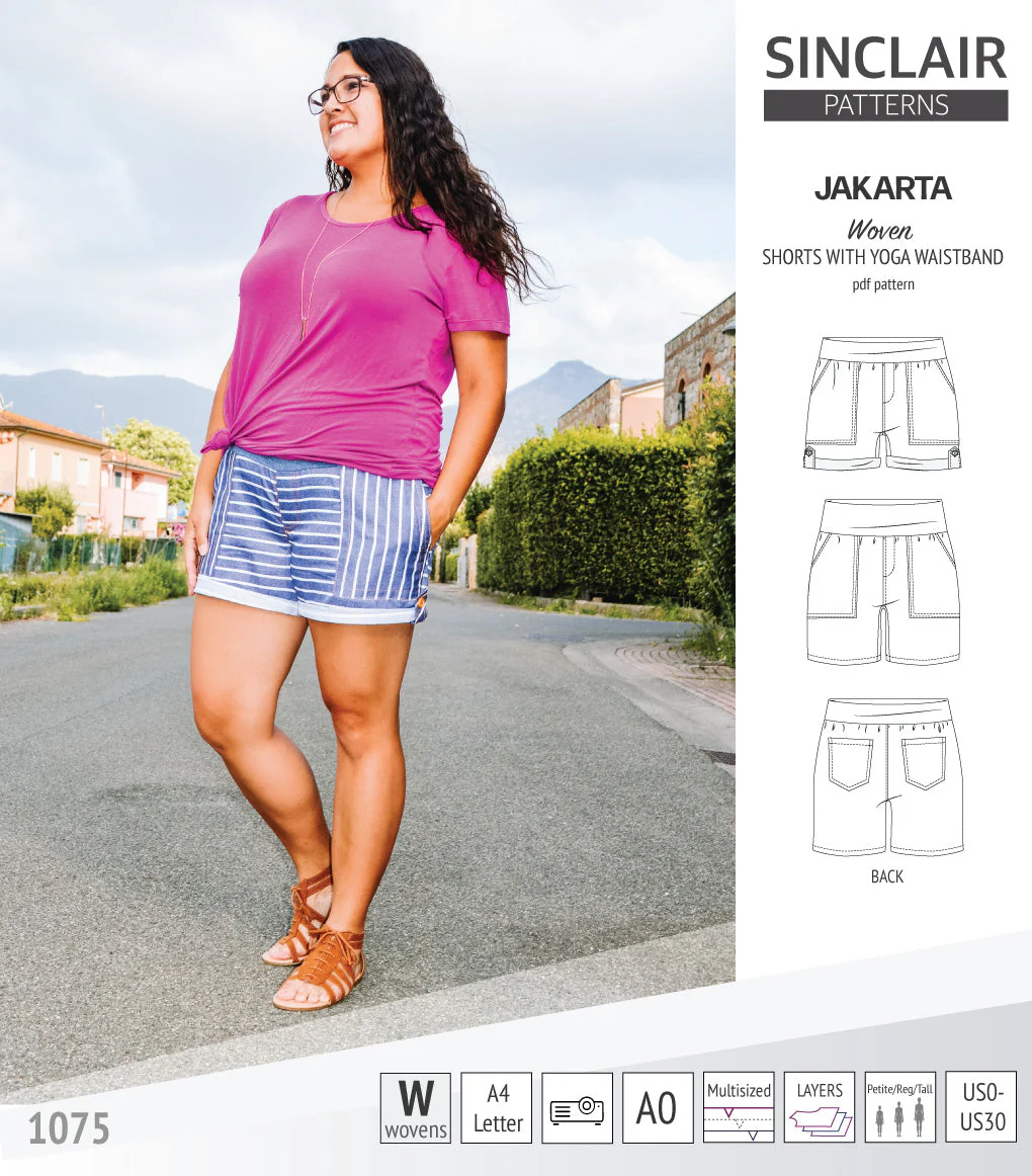 Sinclair Patterns Jakarta Shorts - XS-4XL - PDF Pattern - Image 2