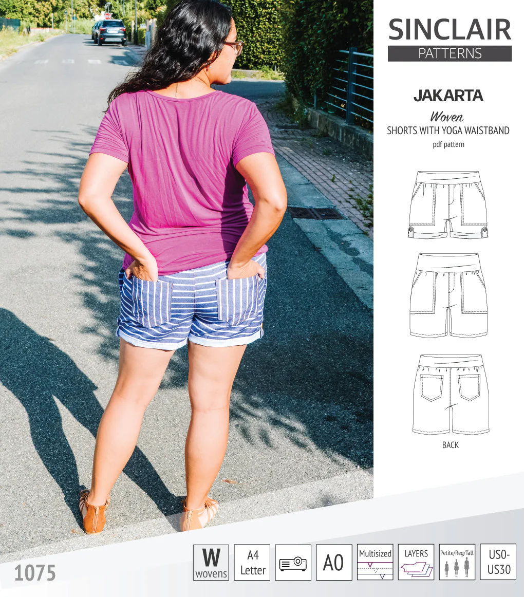 Sinclair Patterns Jakarta Shorts - XS-4XL - PDF Pattern - Image 4