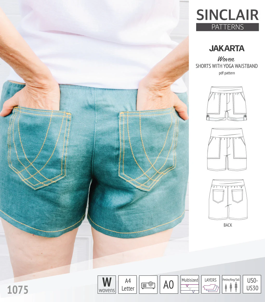 Sinclair Patterns Jakarta Shorts - XS-4XL - PDF Pattern - Image 6