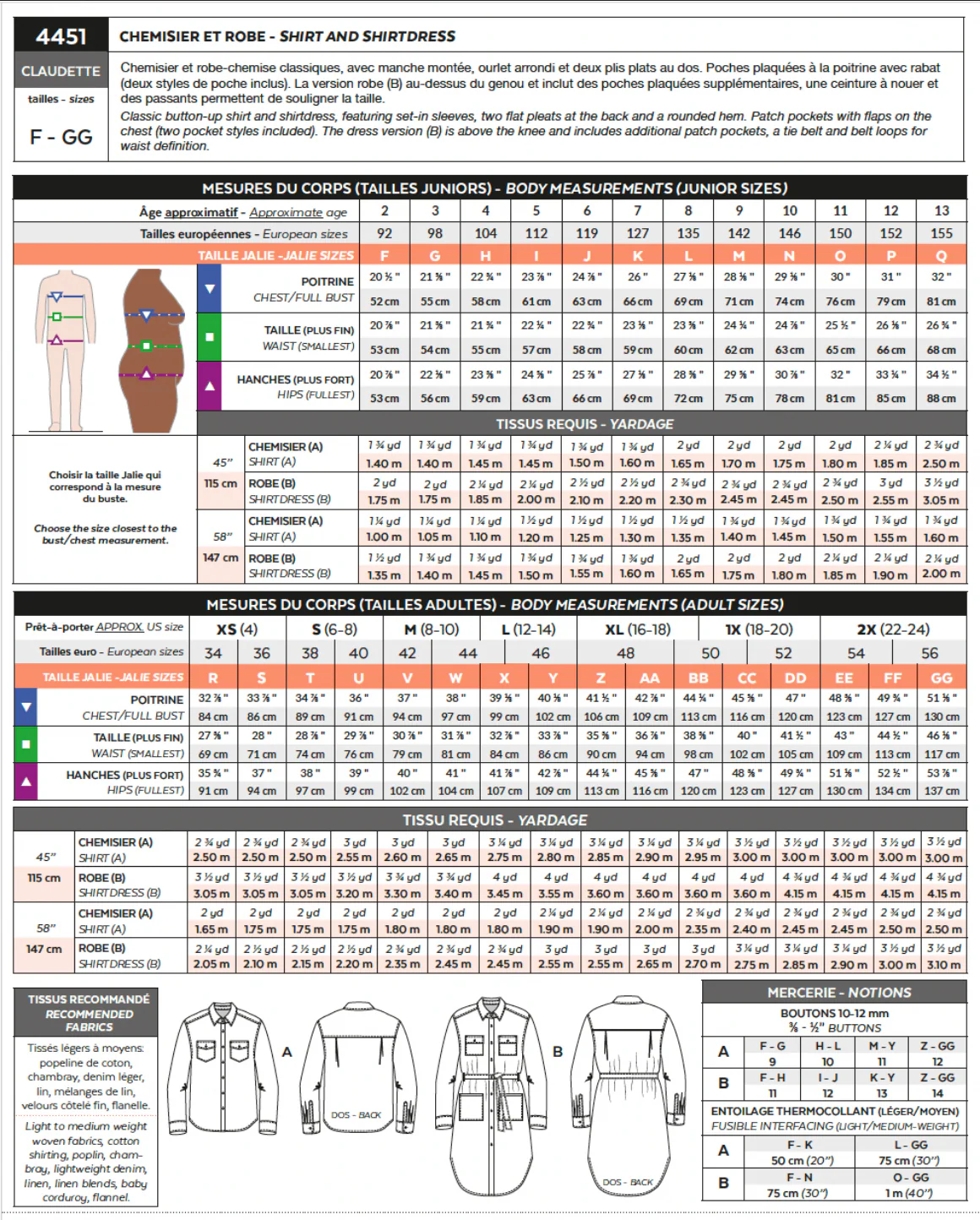 Jalie 4451 - Claudette Shirt and Shirtdress 2yrs-2XL - Image 11