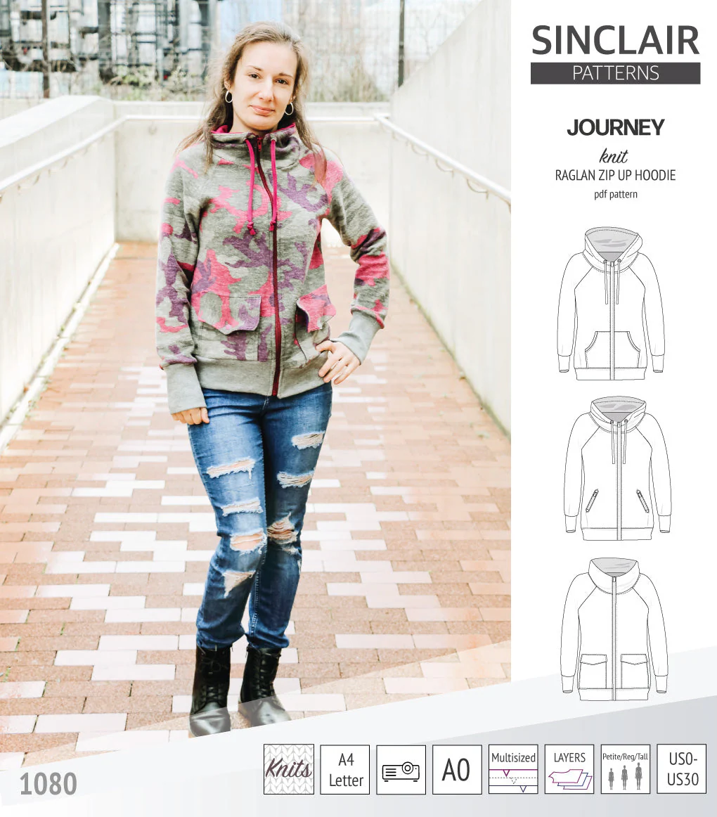 Sinclair Patterns Journey Hoodie - XS-4XL - PDF Pattern - Image 13