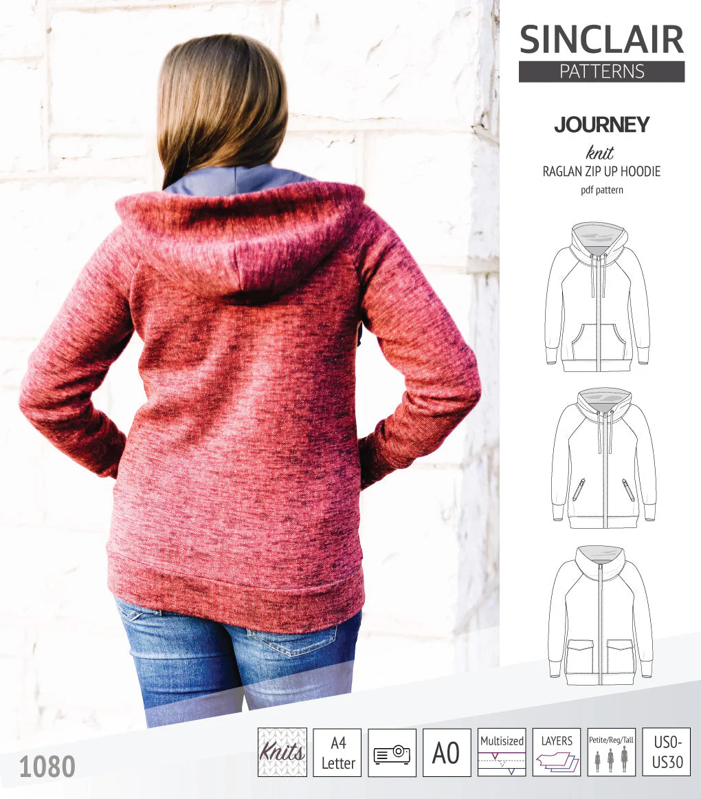 Sinclair Patterns Journey Hoodie - XS-4XL - PDF Pattern - Image 2