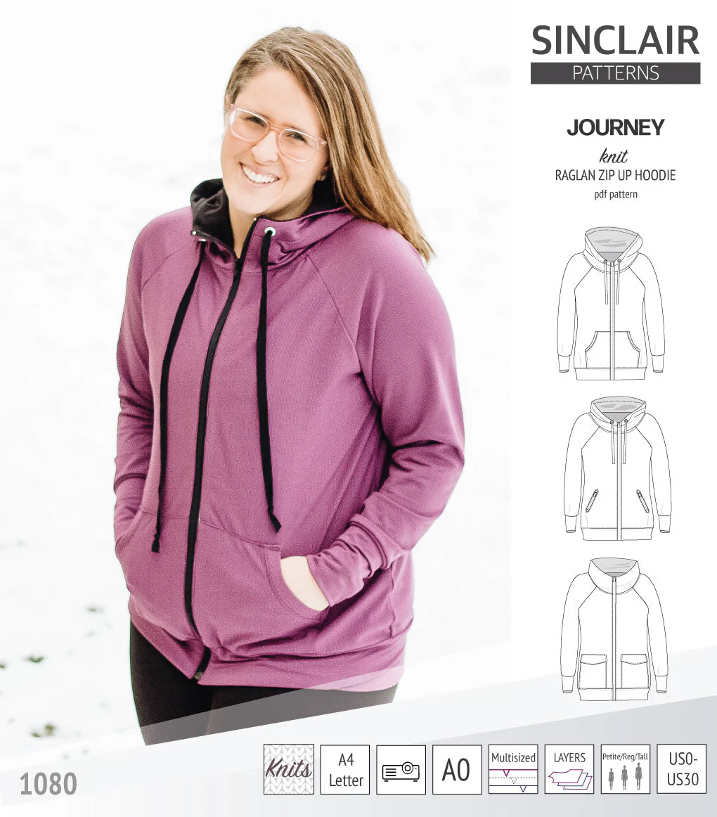 Sinclair Patterns Journey Hoodie - XS-4XL - PDF Pattern - Image 3