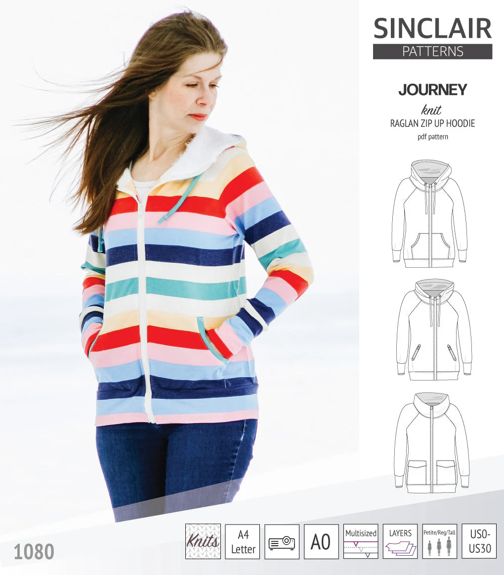 Sinclair Patterns Journey Hoodie - XS-4XL - PDF Pattern - Image 34