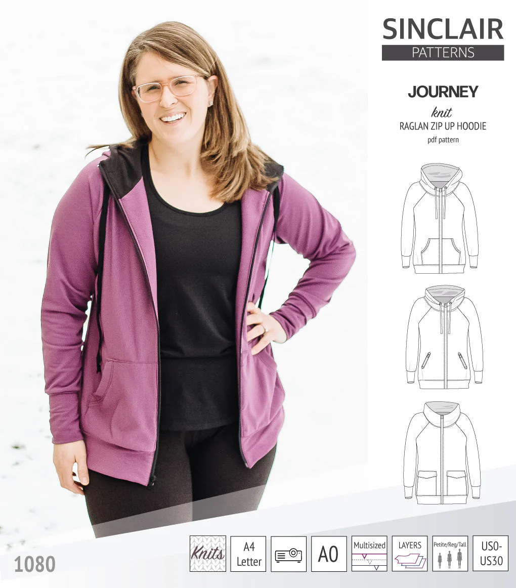 Sinclair Patterns Journey Hoodie - XS-4XL - PDF Pattern - Image 4
