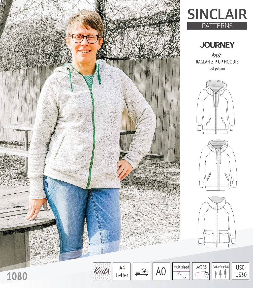 Sinclair Patterns Journey Hoodie - XS-4XL - PDF Pattern - Image 5