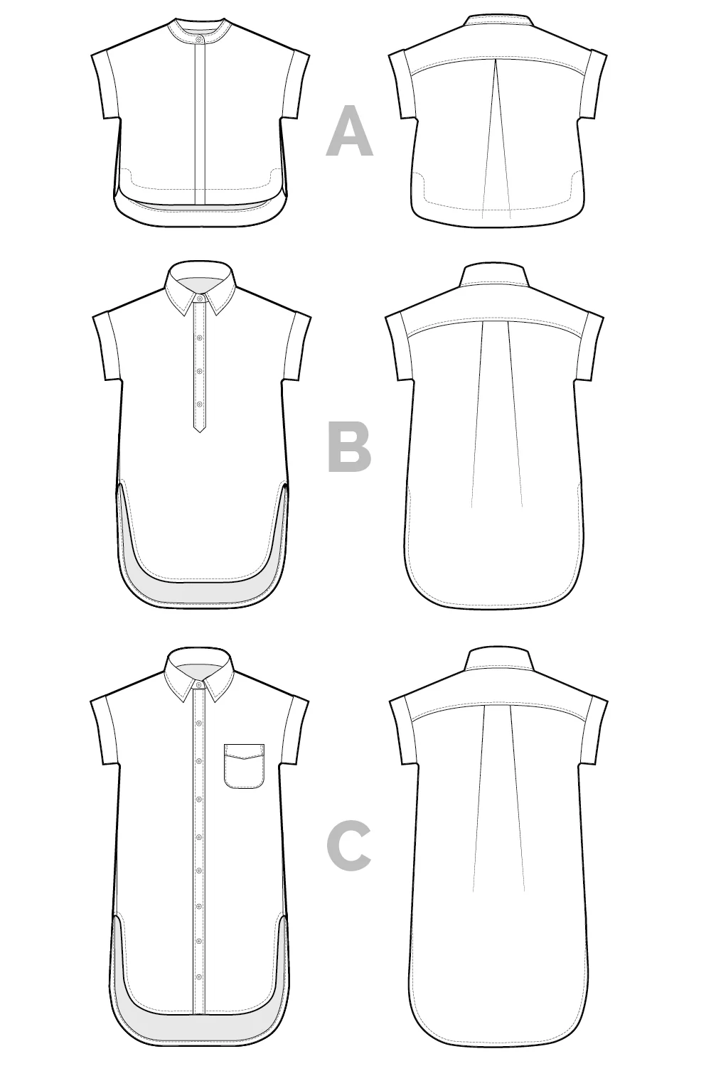 Closet Core Kalle Shirt + Shirtdress - US 0-32 - PDF Pattern - Image 24