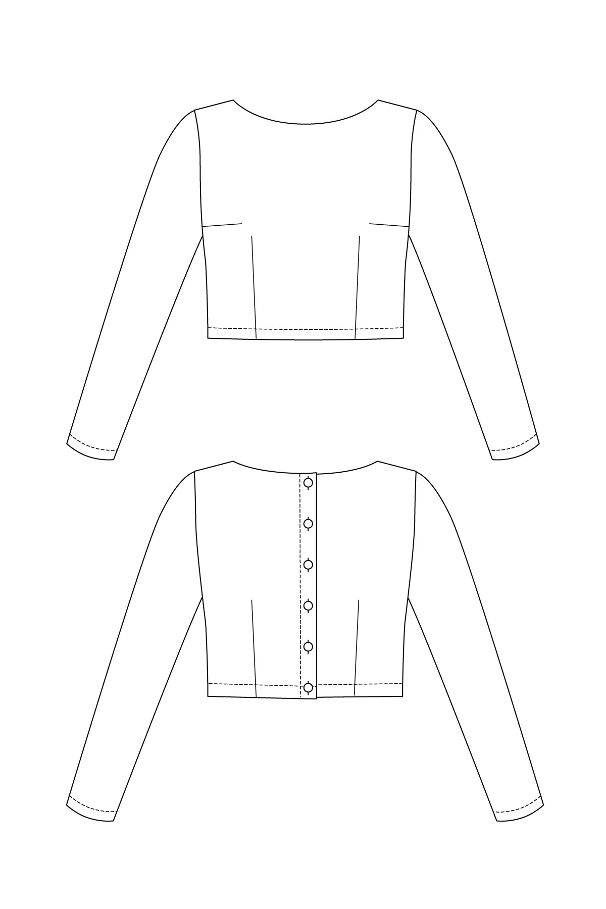 Named Clothing KANERVA button-back tee US0-24 - PDF Pattern - Image 2