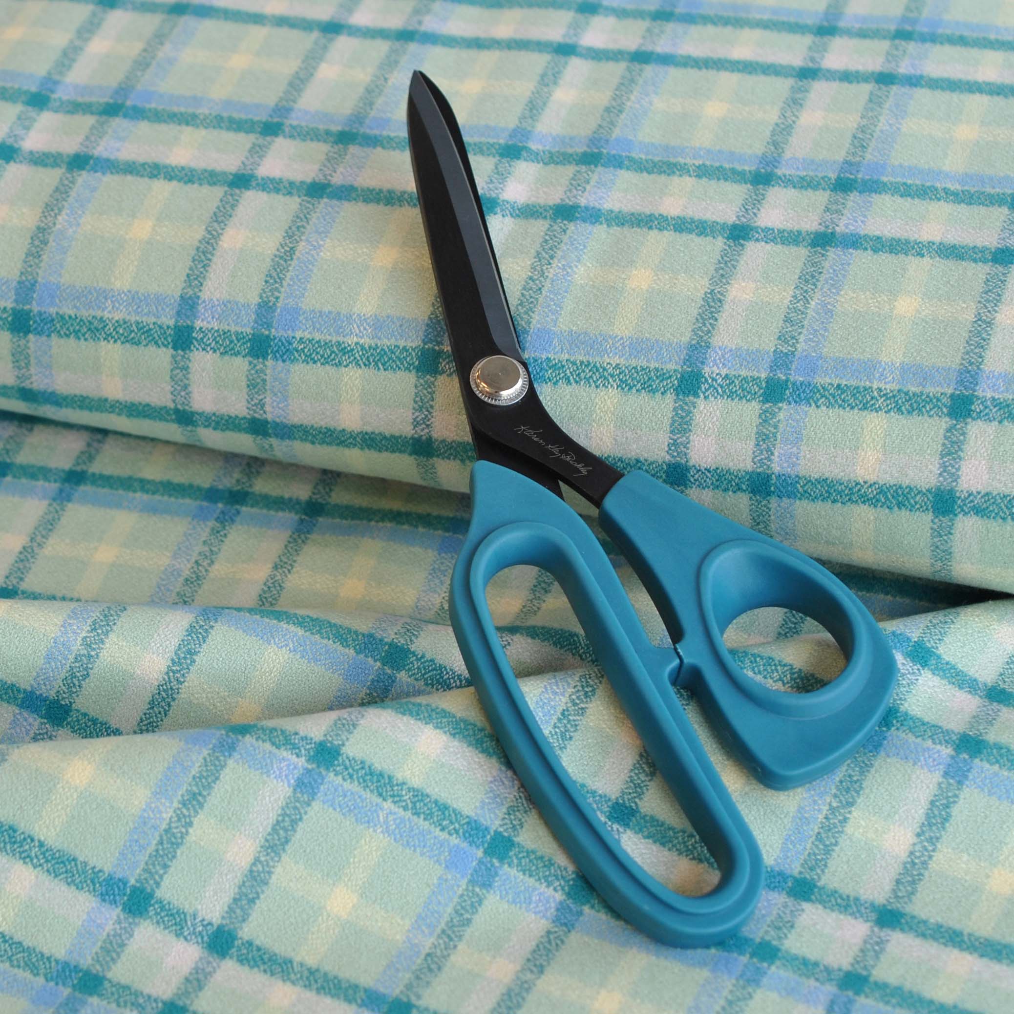 Karen K Buckley Perfect Scissors 8-1/2in Bent Handle Micro-Serrated Non-Slip Blade