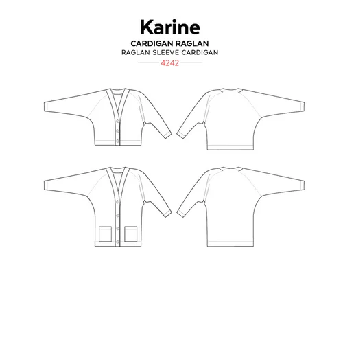 Jalie 4242 - Karine Raglan Cardigan 2yrs-2XL - Image 5