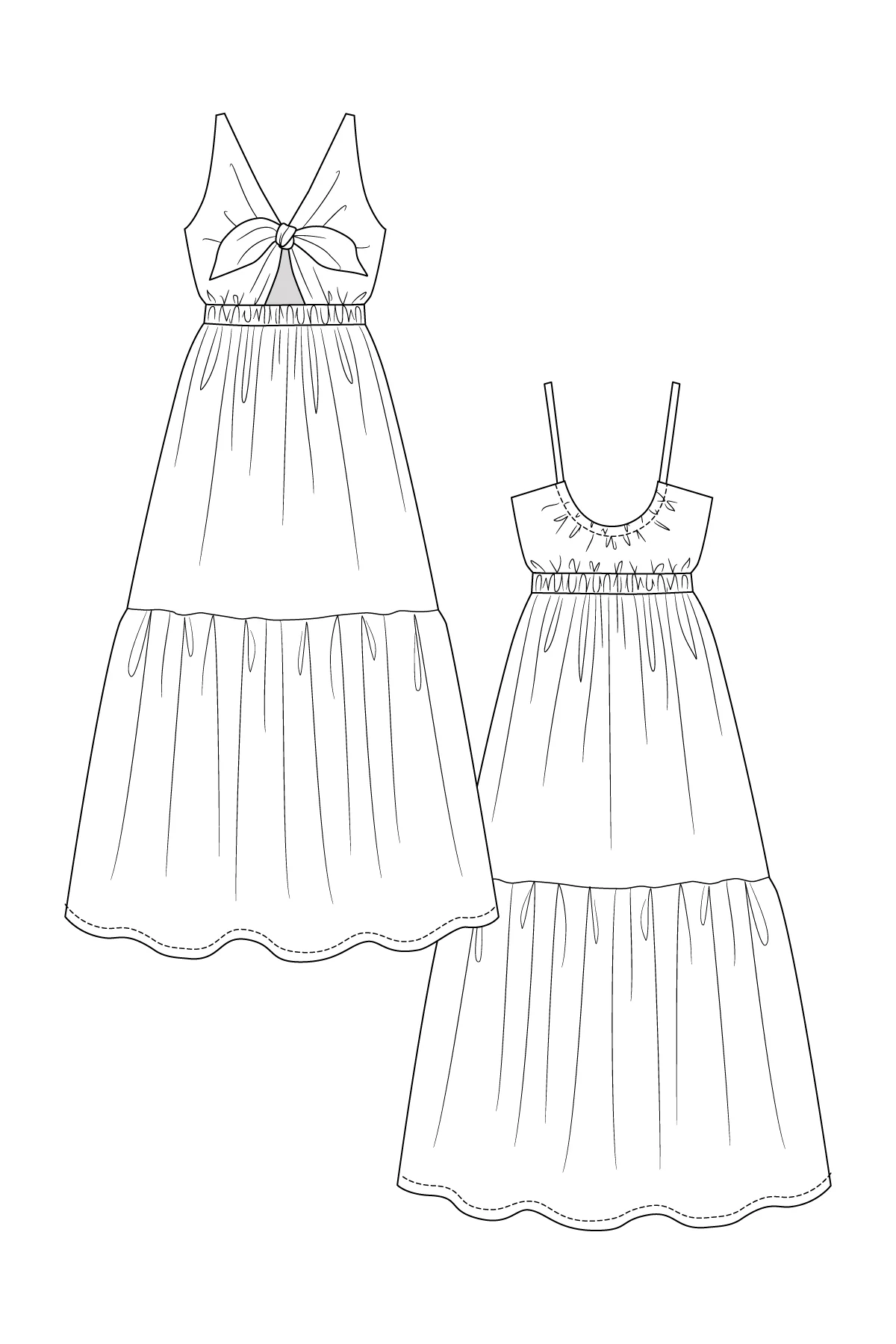 Named Clothing KERTTU knot dress & skirt US0-24 - PDF Pattern - Image 6