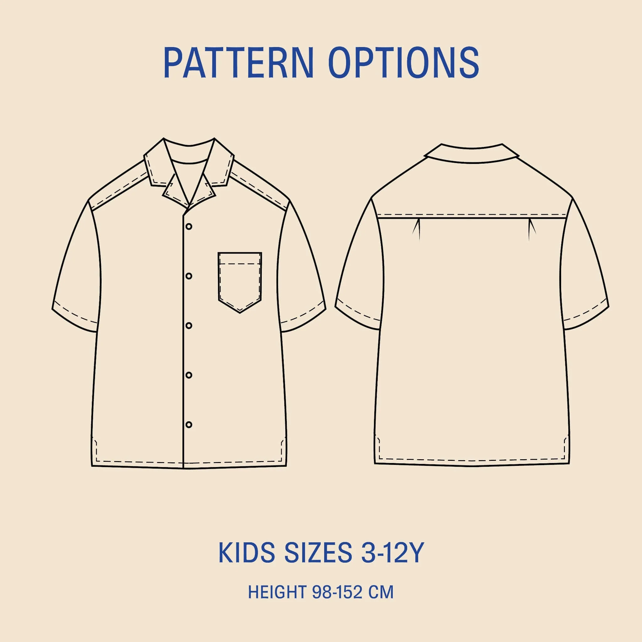 Wardrobe By Me Kids Tropical Shirt - 3-12 Years - PDF Pattern - Image 2