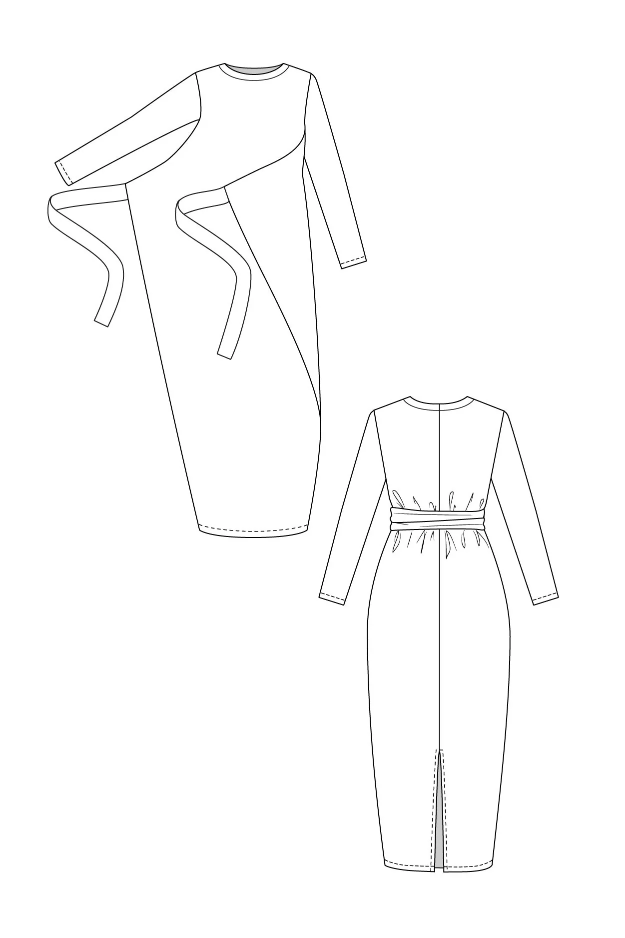 Named Clothing KIELO wrap dress & jumpsuit US0-24 - PDF Pattern - Image 15