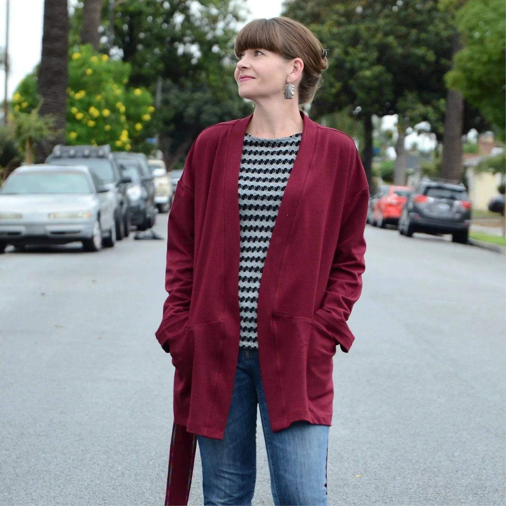 Wardrobe By Me Komi Wrap Jacket - US 0-24 - PDF Pattern - Image 3