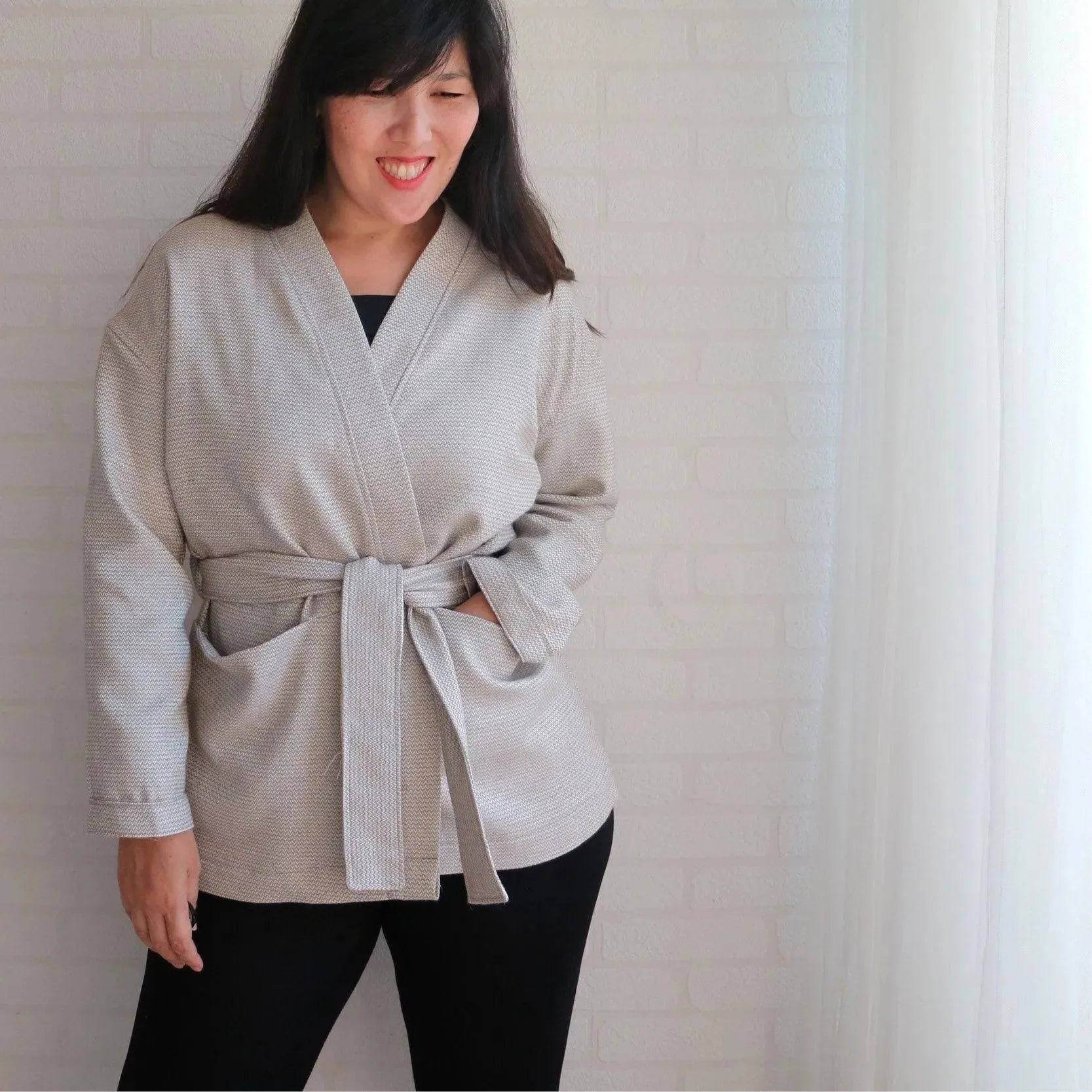 Wardrobe By Me Komi Wrap Jacket - US 0-24 - PDF Pattern - Image 6
