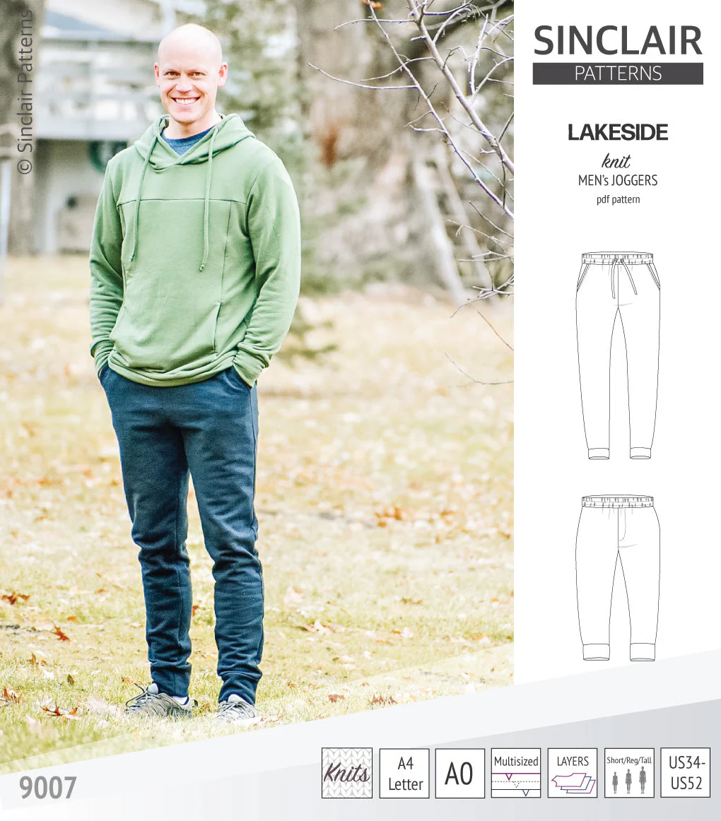 Sinclair Patterns Lakeside Knit Joggers - XS-5XL - PDF Pattern - Image 10