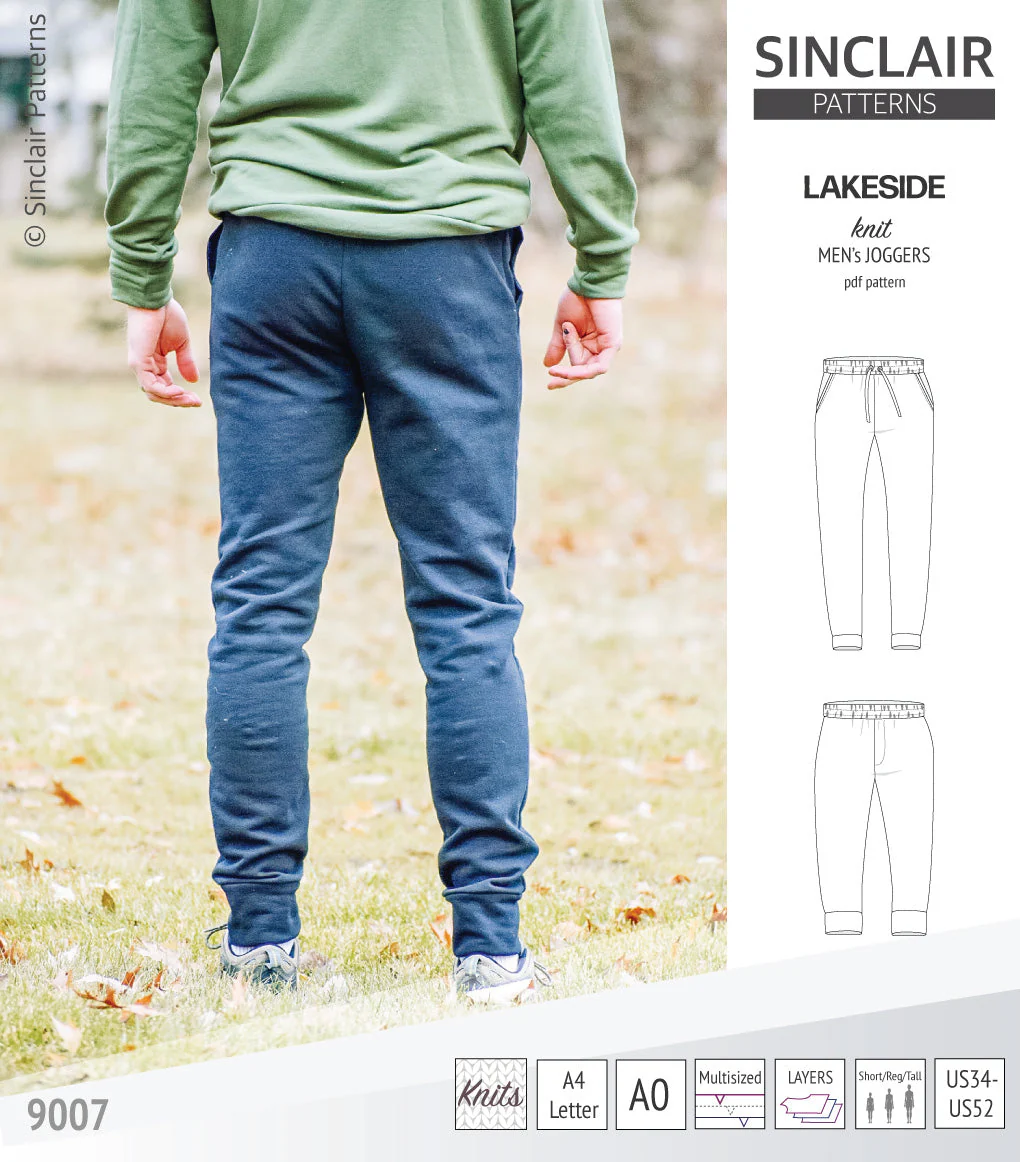 Sinclair Patterns Lakeside Knit Joggers - XS-5XL - PDF Pattern - Image 11