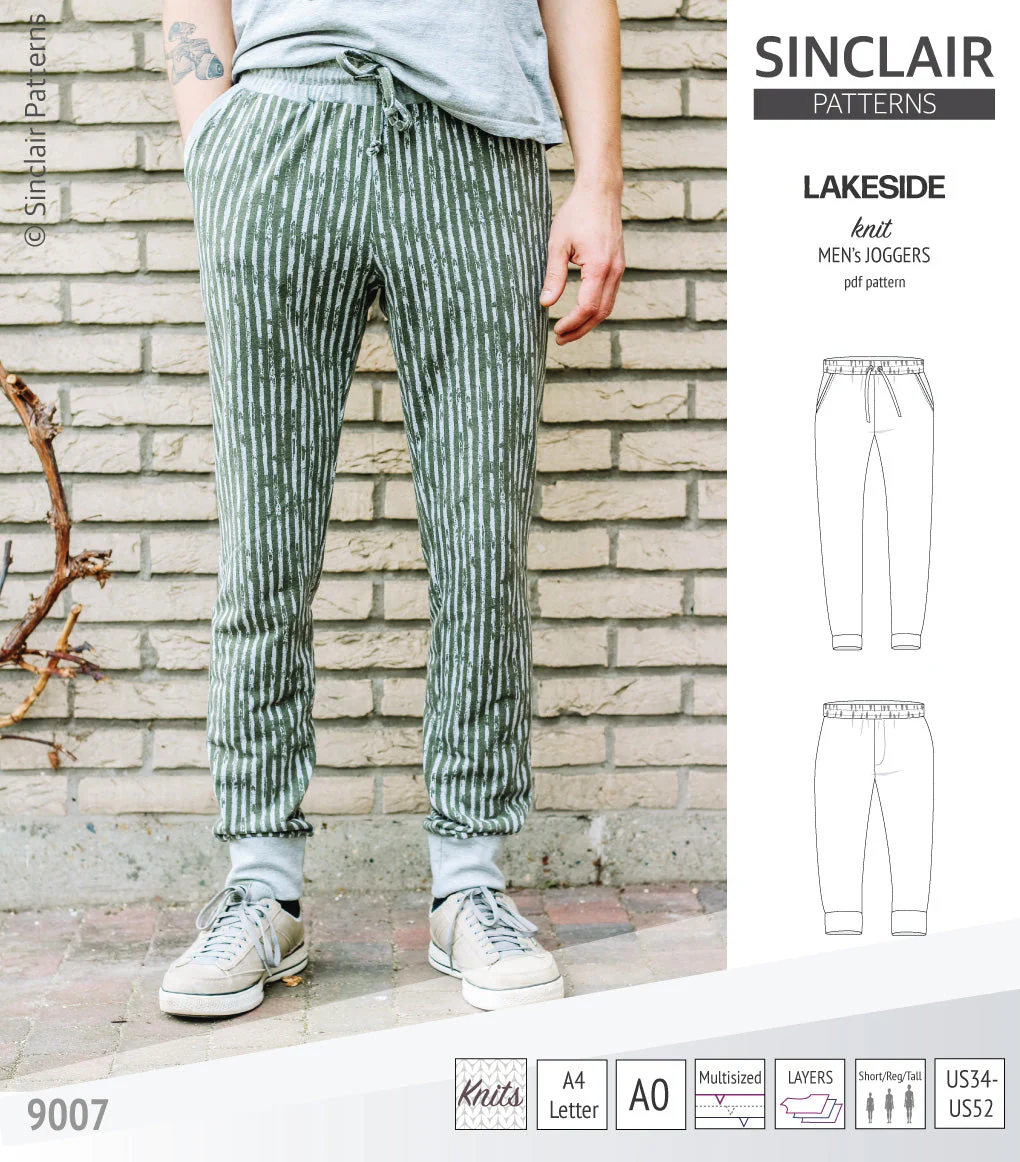 Sinclair Patterns Lakeside Knit Joggers - XS-5XL - PDF Pattern - Image 13