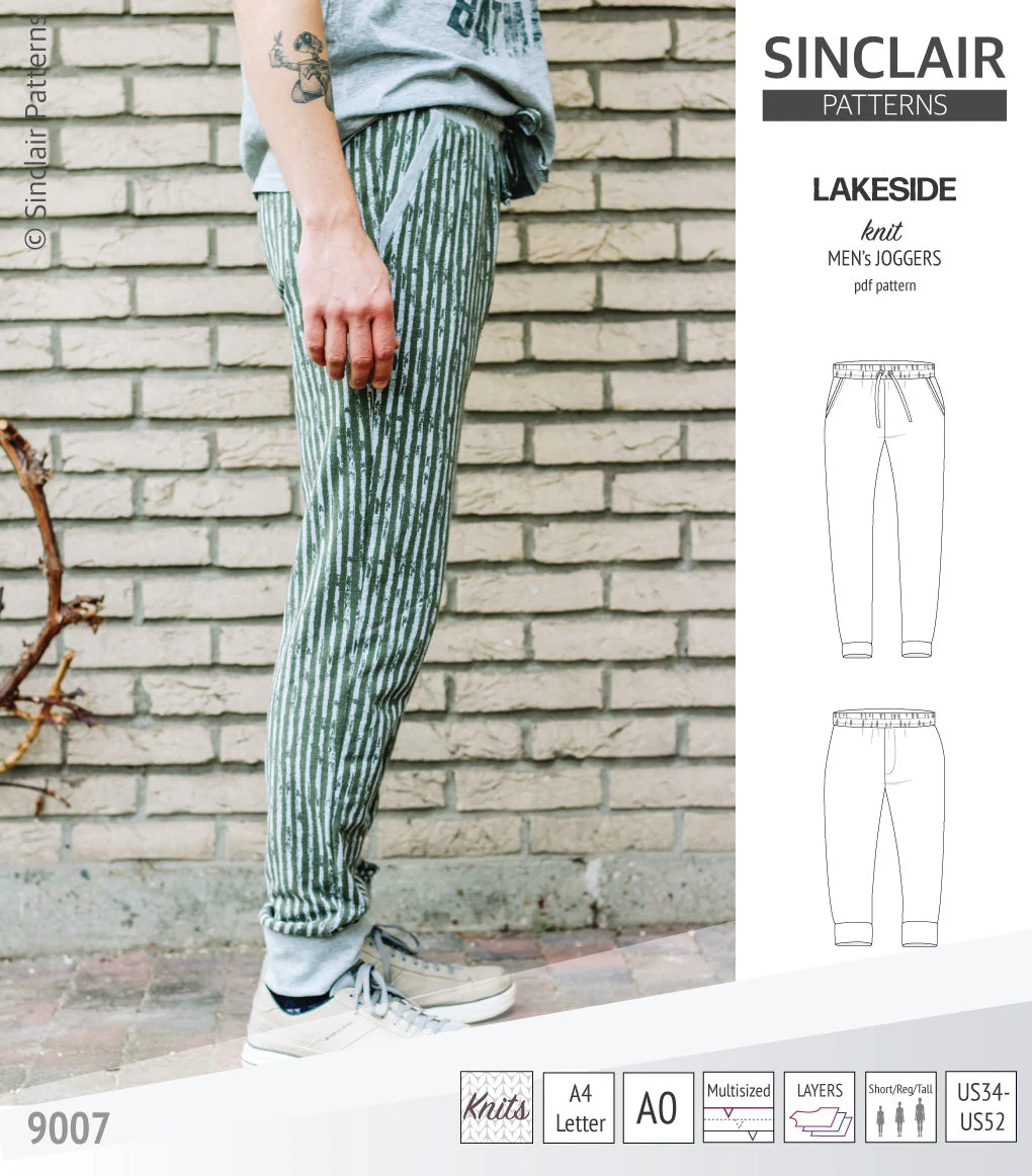 Sinclair Patterns Lakeside Knit Joggers - XS-5XL - PDF Pattern - Image 14