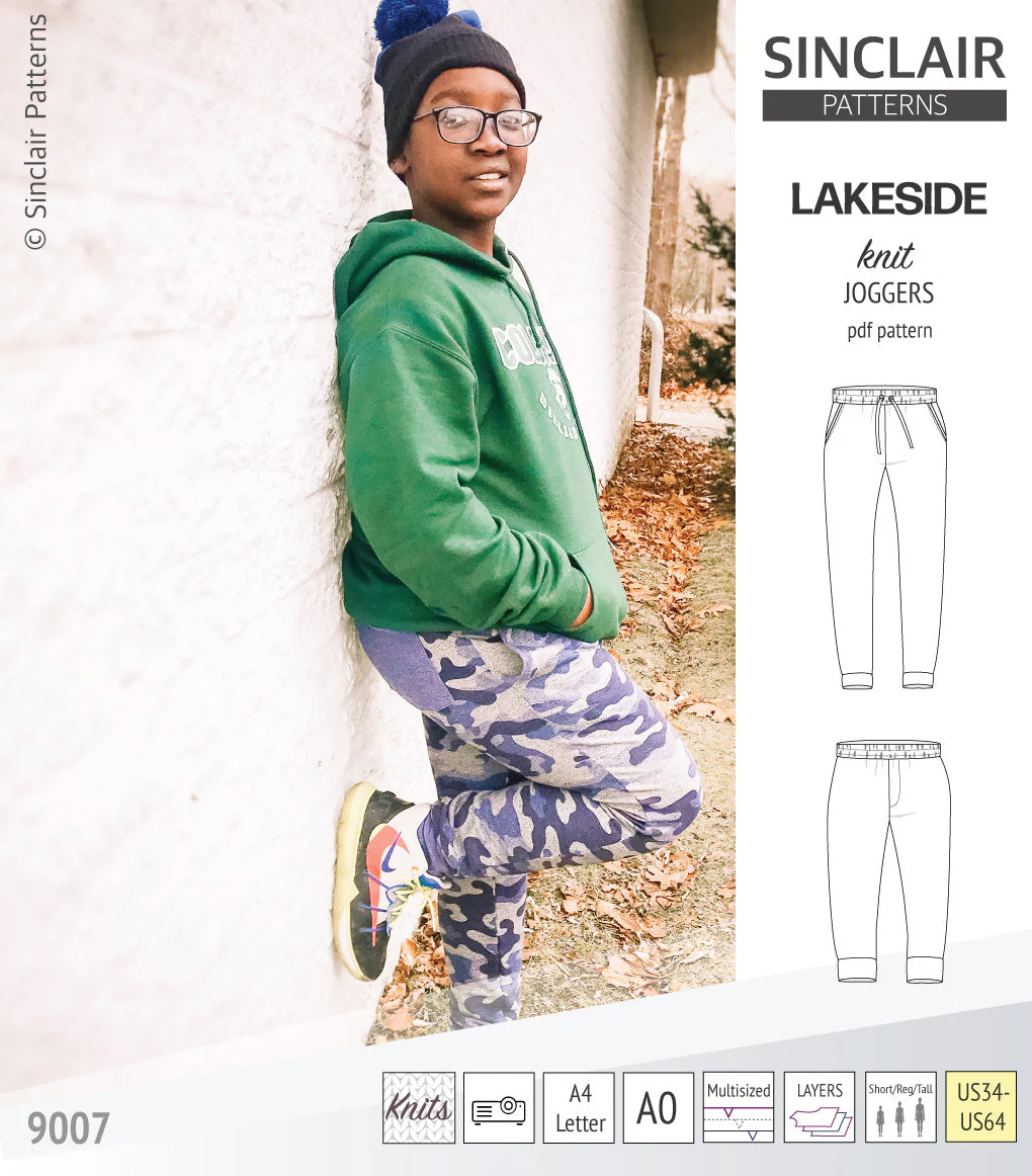Sinclair Patterns Lakeside Knit Joggers - XS-5XL - PDF Pattern - Image 15