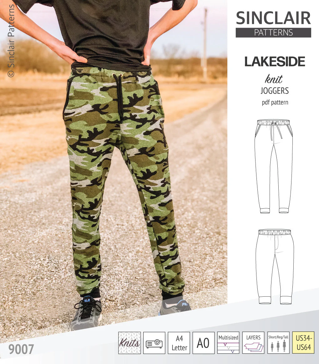 Sinclair Patterns Lakeside Knit Joggers - XS-5XL - PDF Pattern - Image 16