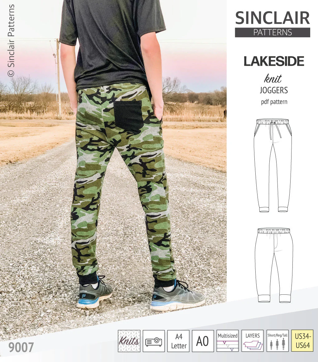 Sinclair Patterns Lakeside Knit Joggers - XS-5XL - PDF Pattern - Image 17
