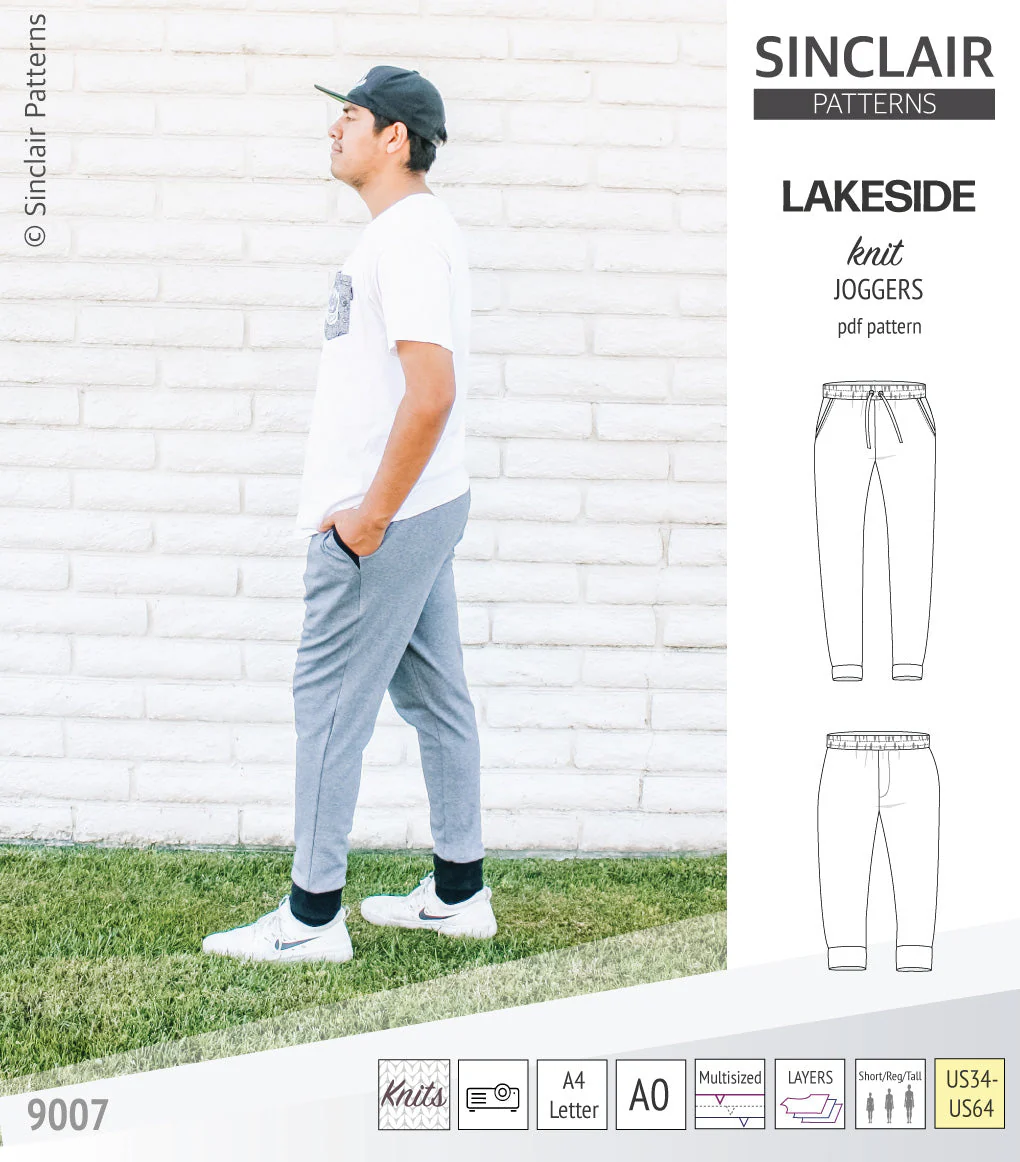 Sinclair Patterns Lakeside Knit Joggers - XS-5XL - PDF Pattern - Image 18