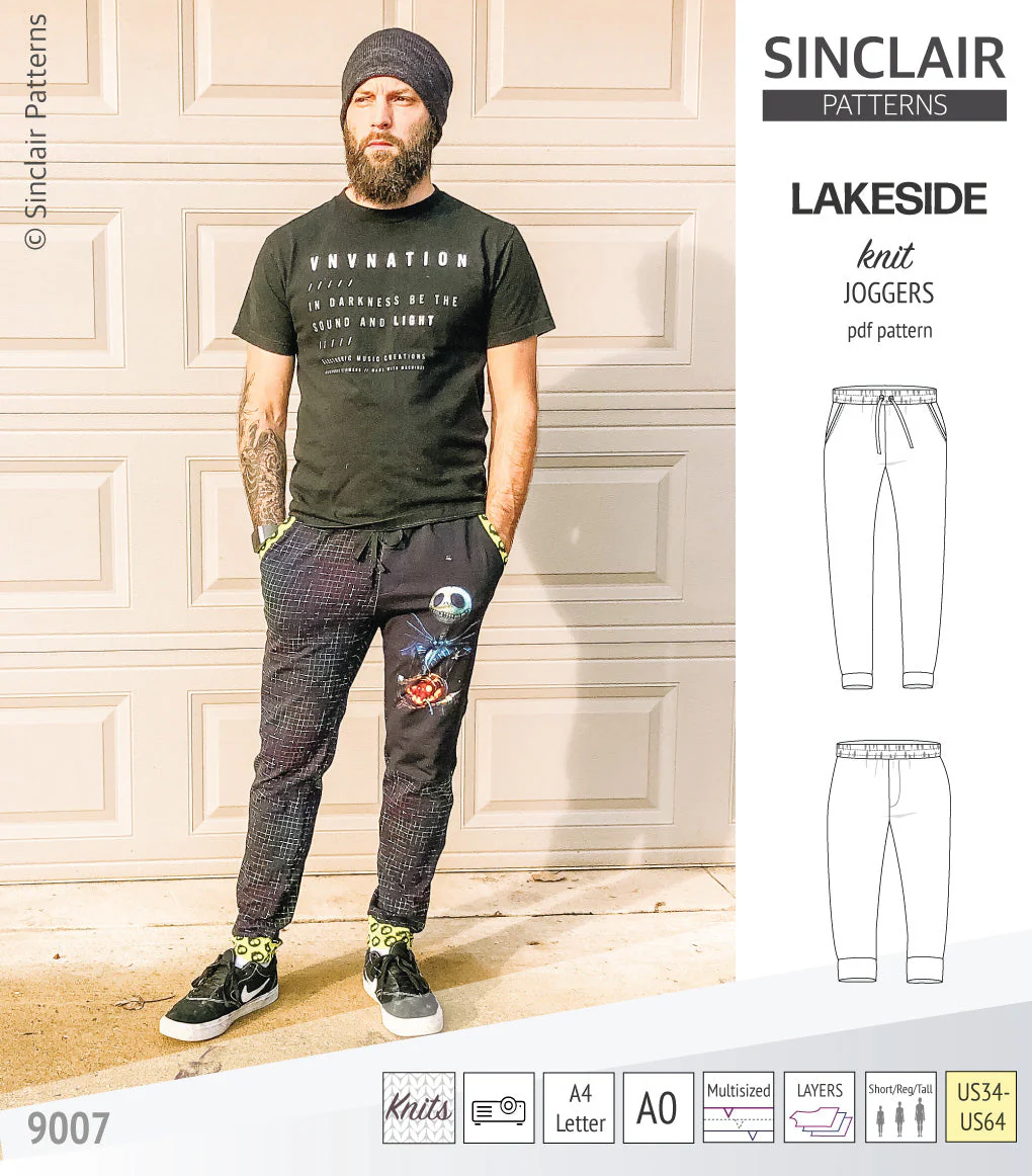 Sinclair Patterns Lakeside Knit Joggers - XS-5XL - PDF Pattern - Image 19