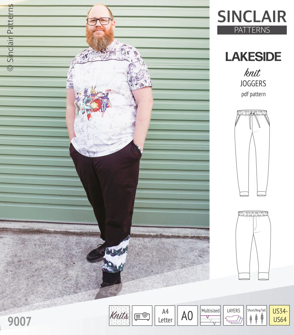 Sinclair Patterns Lakeside Knit Joggers - XS-5XL - PDF Pattern - Image 20