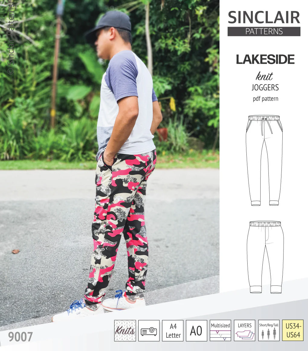Sinclair Patterns Lakeside Knit Joggers - XS-5XL - PDF Pattern - Image 3