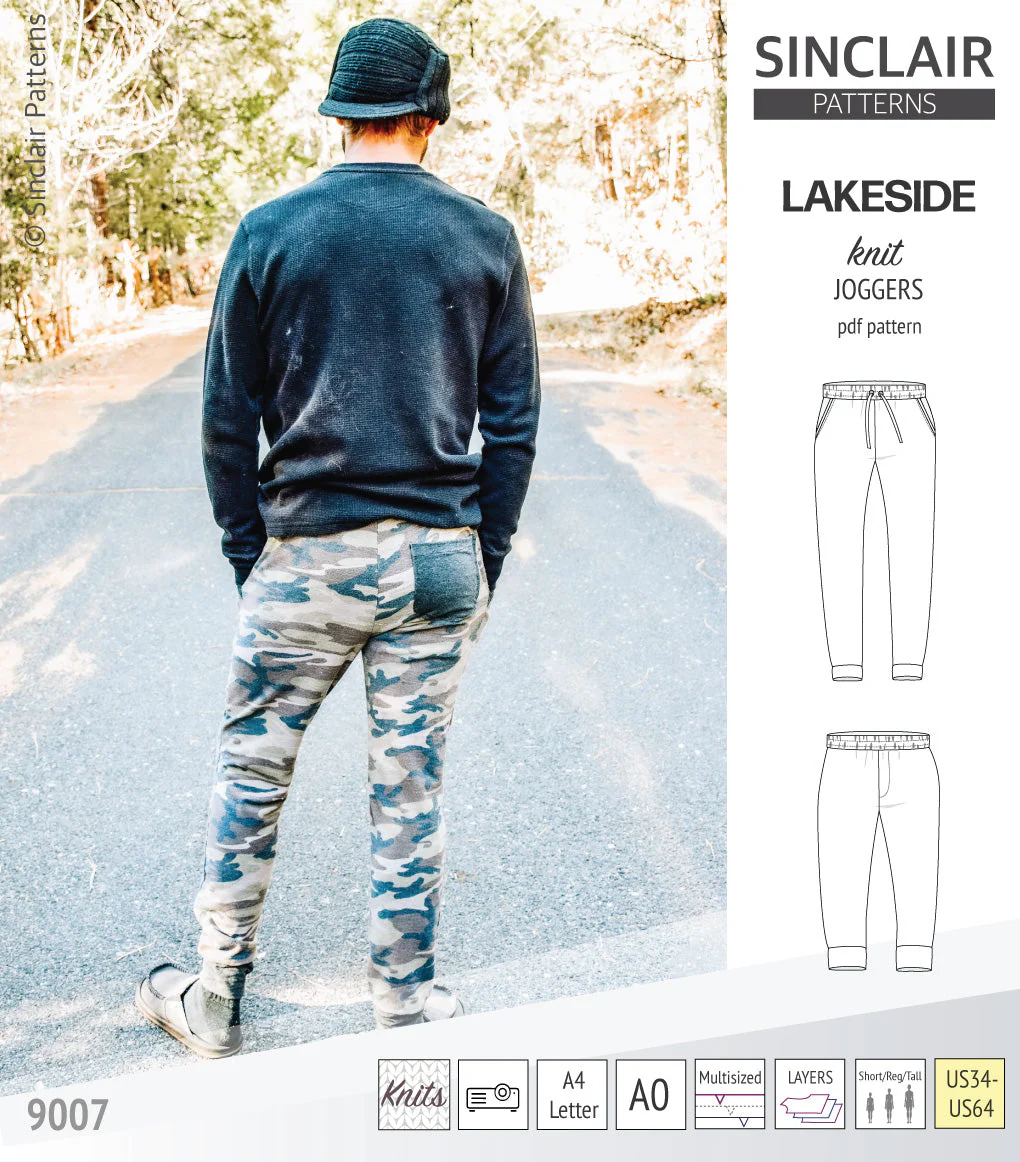 Sinclair Patterns Lakeside Knit Joggers - XS-5XL - PDF Pattern - Image 6