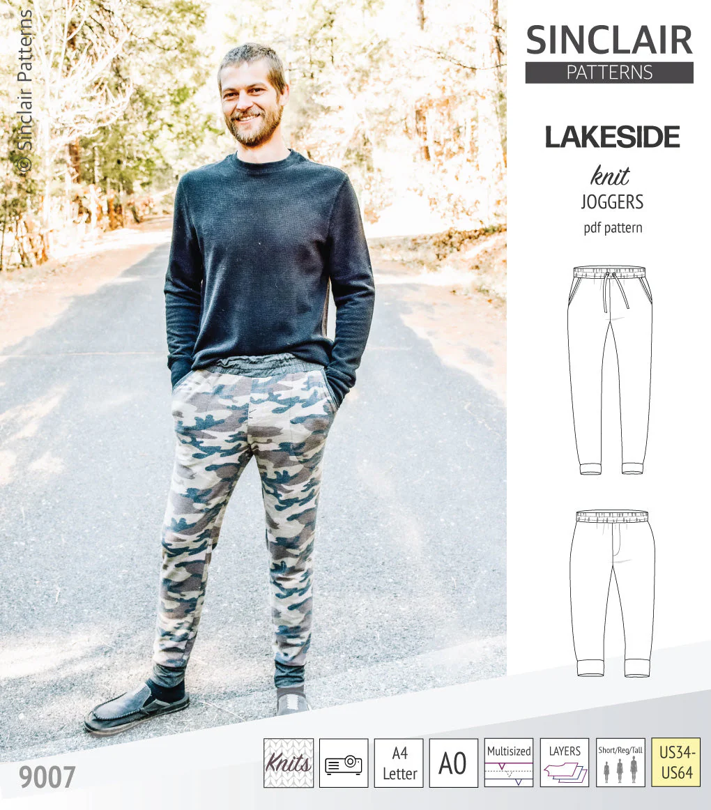 Sinclair Patterns Lakeside Knit Joggers - XS-5XL - PDF Pattern - Image 7